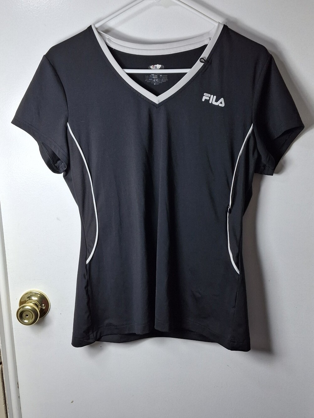 Womens Tennis Chic Y2K Sporty Athleisure Fila Shirt Size L.